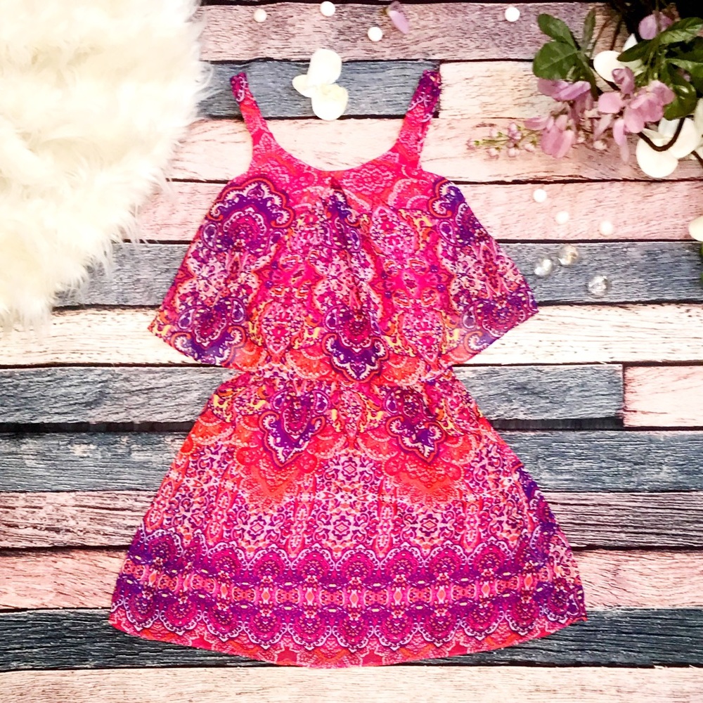 NWOT BCX multi color dress girls size 12
